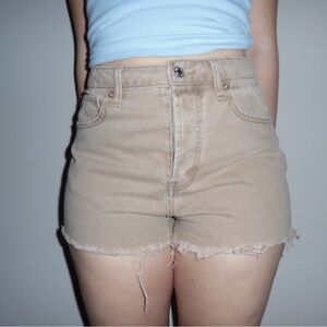 Brown/Khaki Denim Cutoffs